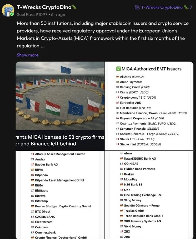 Mica Crypto Regulation EU: Binance and Tether