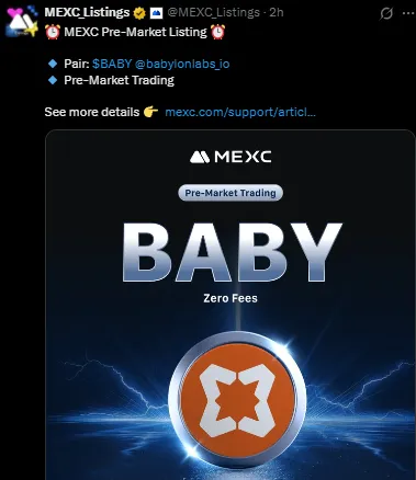 Babylong pre market on MEXC