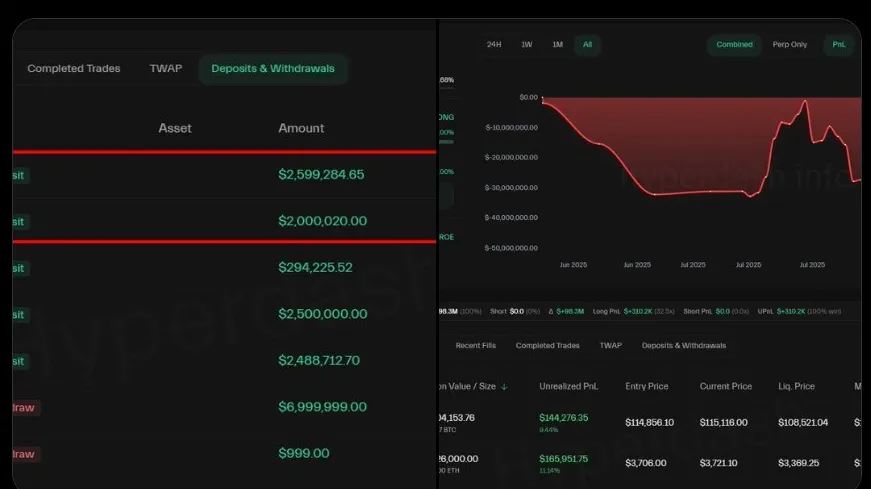 Whale Opens $98M Leveraged Positions in BTC and ETH