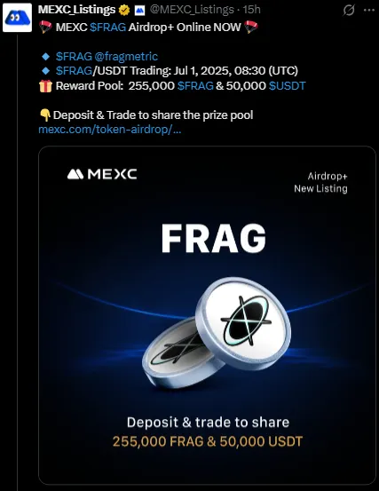 Fragmetric Airdrop listing