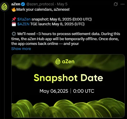 Azen snapshot date Azen snapshot date