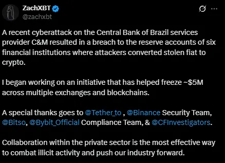 Brazil central bank hack update