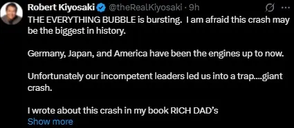 Robert Kiyosaki crash predictions Robert Kiyosaki crash predictions