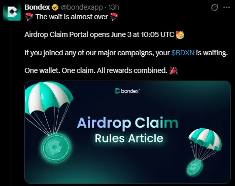 Bondex airdrop claim Bondex airdrop claim