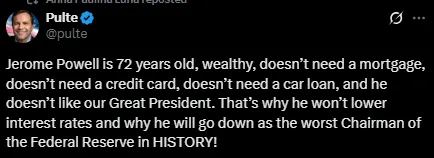 Pulte on Powell Resign Rumour