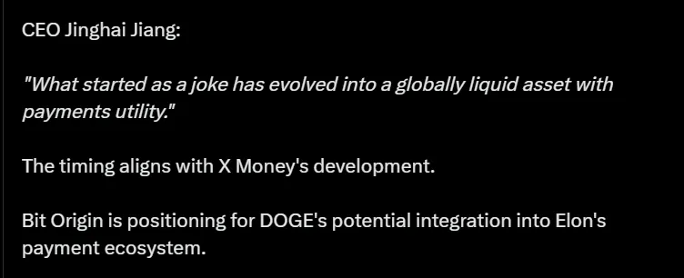 Bit Origin CEO Jinghai Jiang