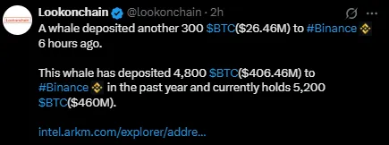 whale deposit in Bitcoin whale deposit in Bitcoin