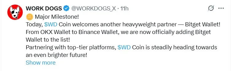 Work Dogs Listing on Bitget