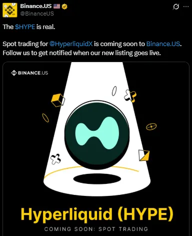 Hyperliquid binance listing