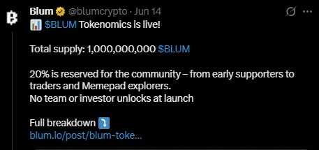 Blum tokenomics Blum tokenomics
