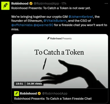 Robinhood EU token plan announcement