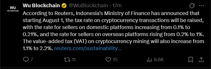 Indonesia's Crypto Tax Rates