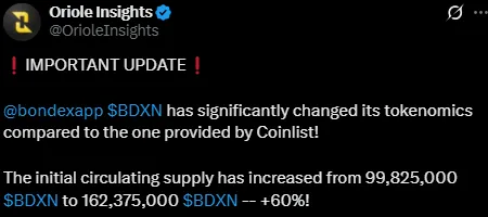 BDXN tokenomics update