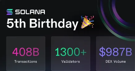 Solana's 5th Anniversary Solana's 5th Anniversary