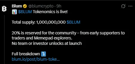 Blum tokenomics Blum tokenomics
