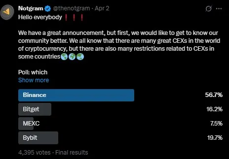 Notgram Listing Exchange
