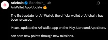 Ari Wallet App Update Ari Wallet App Update