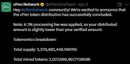 cPen Tokenomics cPen Tokenomics