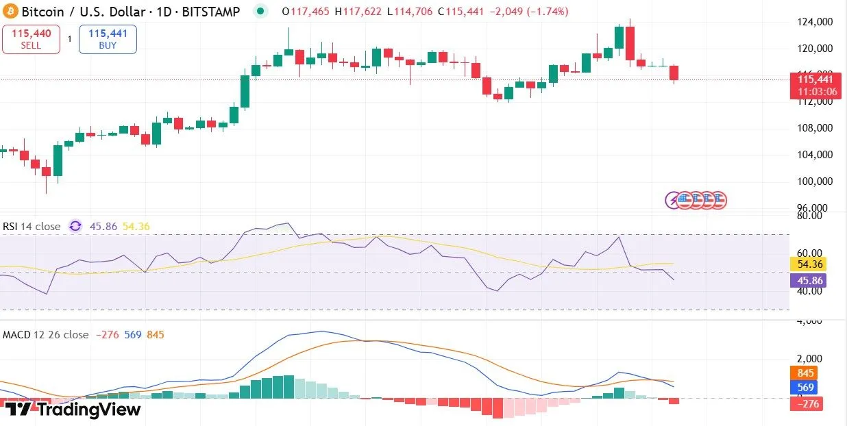 Bitcoin price chart analysis