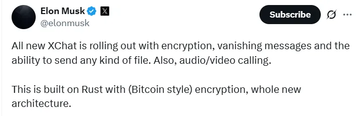 Elon Musk's Post Elon Musk's Post