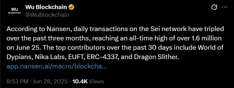 SEI Crypto News Today