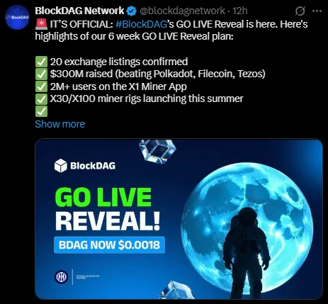 BlockDAG Go Live reveal BlockDAG Go Live reveal