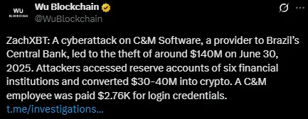 Brazil central bank hack