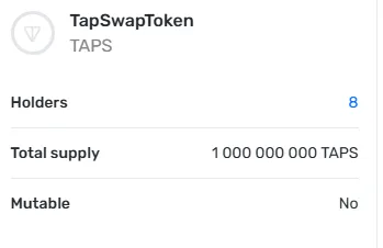 Tapswap ($TAPS) Token Supply 