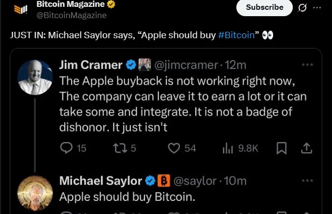Apple Bitcoin Investment