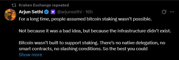 Bitcoin Staking Now Possible