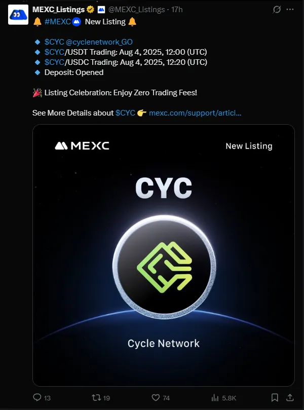 CYC on MEXC CYC on MEXC