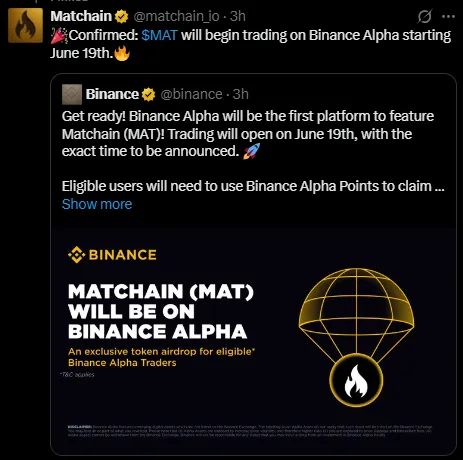 Matchain binance listing Matchain binance listing