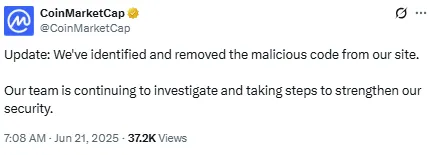 CoinMarketCap X Handle CoinMarketCap X Handle