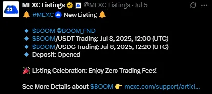 BOOM Mexc listing BOOM Mexc listing