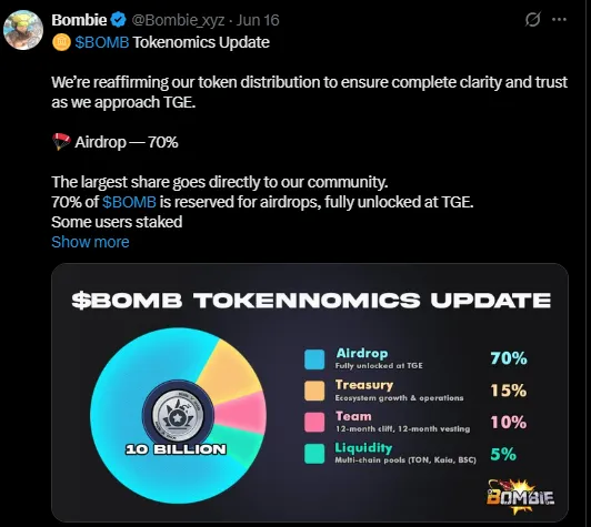 Bombie Tokenomics