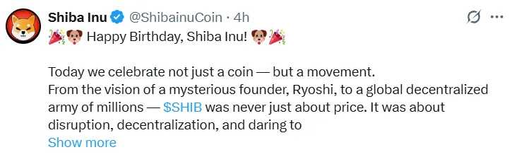 Shiba Inu Turns 5: Birthday