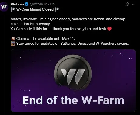 W Coin Airdrop New Claim Date
