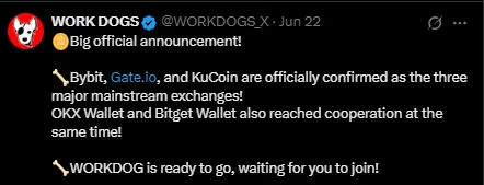 Work Dogs exchange listing