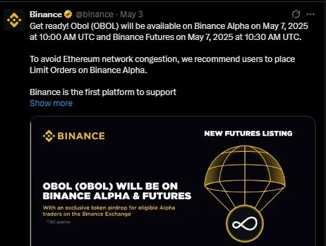 Obol Token Listing on Binance