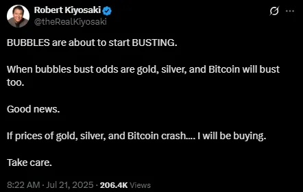 Robert Kiyosaki Market prediction
