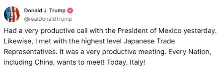 Trump and China Trade Talk