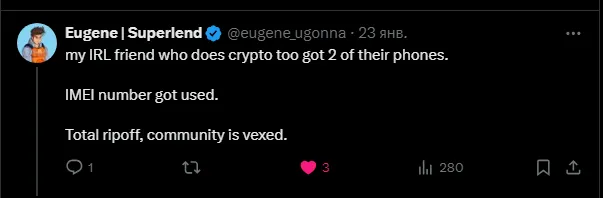 Twitter users on Jambo phone IMEIs being repurposed. Twitter users on Jambo phone IMEIs being repurposed.