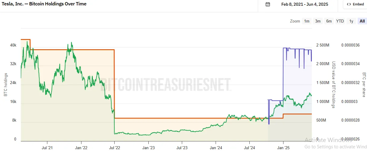 Tesla Bitcoin Holdings