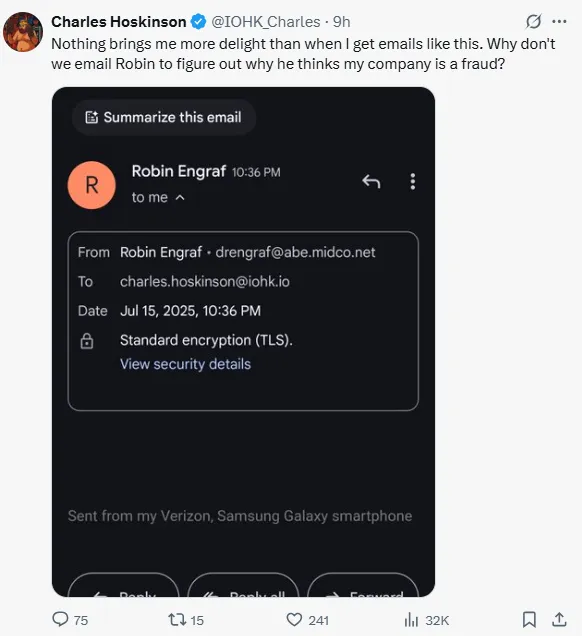 Hoskinson Fraud Claims Hoskinson Fraud Claims
