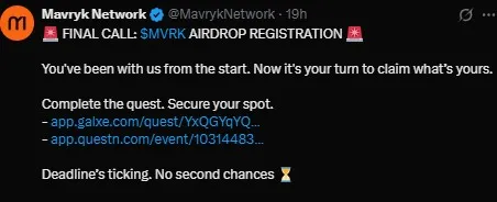 Mavryk Airdrop Registration