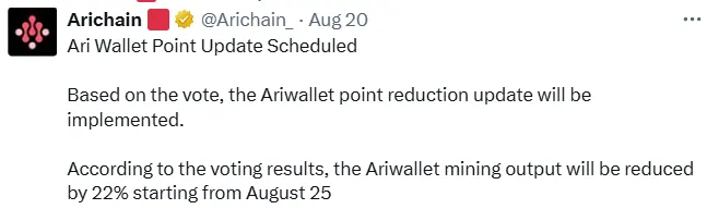 Ariwallet mining update Ariwallet mining update