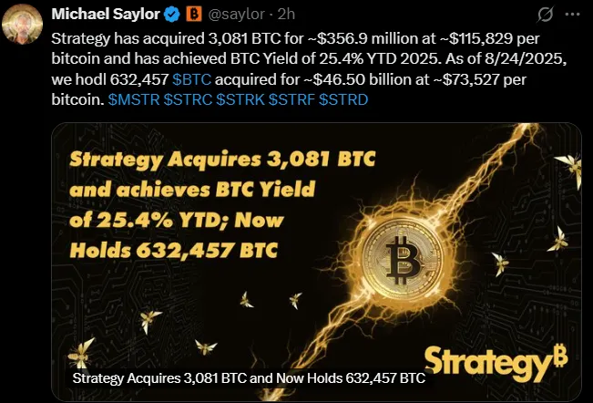 MSTR BTC Buy $356M
