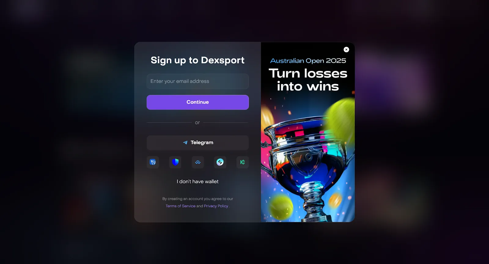 Sign up to Dexsport