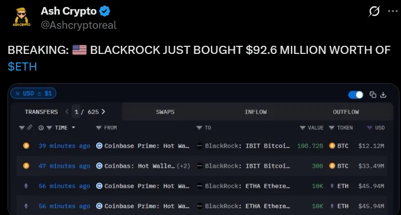 blackrock ethereum purchase