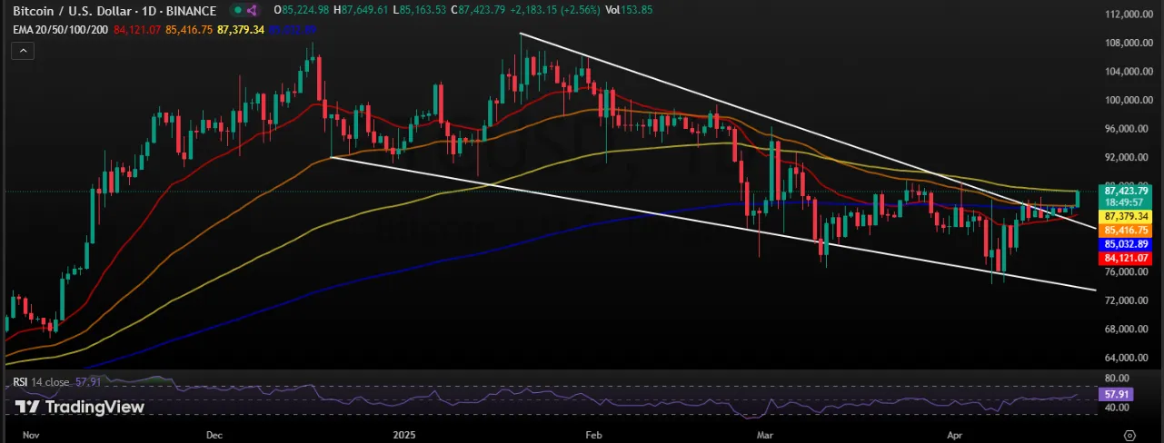 Bitcoin 1-Day Price Chart